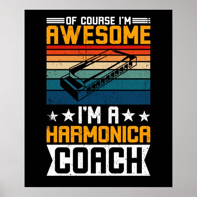 Poster Sou incrível, sou treinador de Harmonica (Frente)
