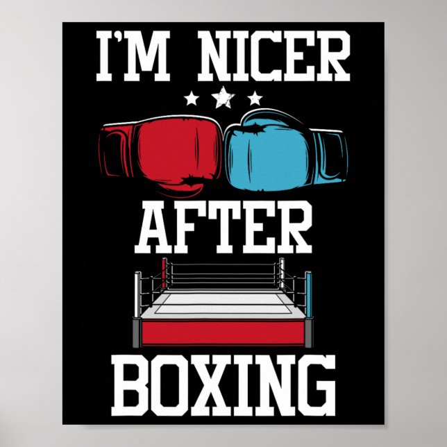 Poster Sou Mais Simpático Depois da Boxe - Kickboxing Kic (Frente)