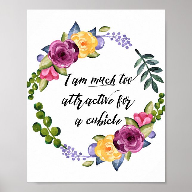 Poster Sou muito atrativo para o Cubicny Office Desk (Frente)