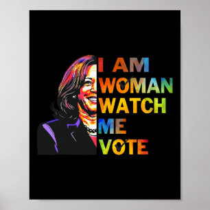 Poster Sou Mulher Assista-Me Kamala Harris Waltz 24 Madam