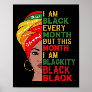 Poster Sou Negro Todos os Meses Mas Este Mês Eu Sou Negrã