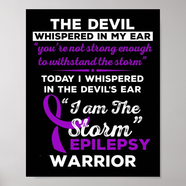Poster Sou o Guerreiro da Epilepsia da Tempestade (Frente)