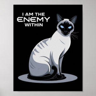 Poster Sou o Inimigo Interno Votando em Trump Eleição 202