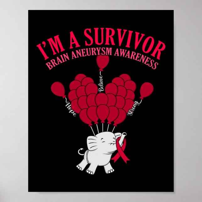 Poster Sou o Survivor Brain Aneurysm Sensibilização Mês A (Frente)