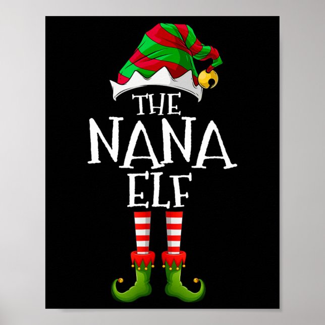 Poster Sou o traje de Natal combinando da Nana Elf (Frente)