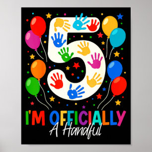 Poster Sou Oficialmente Um Punhado Cinco Aniversário de 5