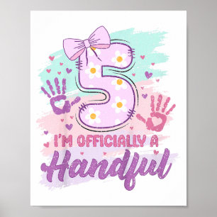 Poster Sou Oficialmente Um Punhado Cinco Arco Rosa 5º Ani