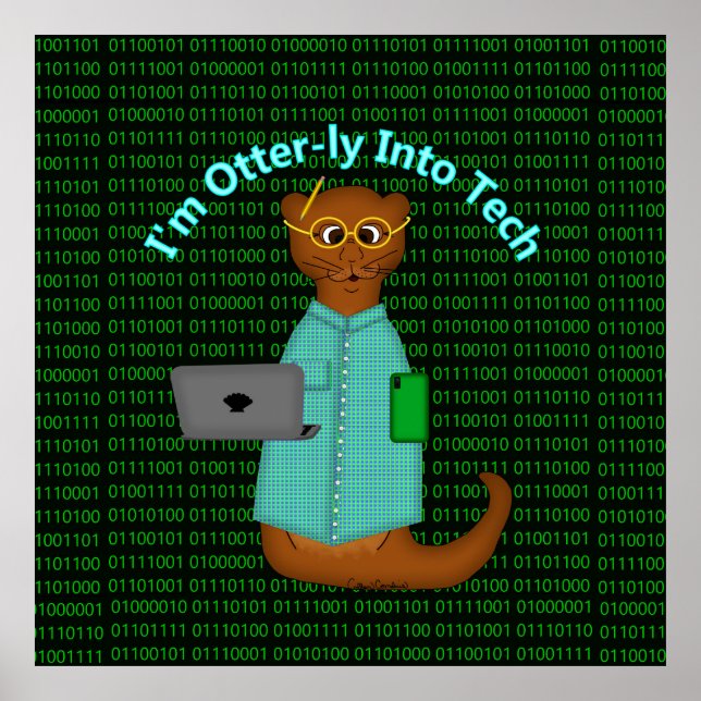 Poster Sou Otter-ly Into Tech (Frente)