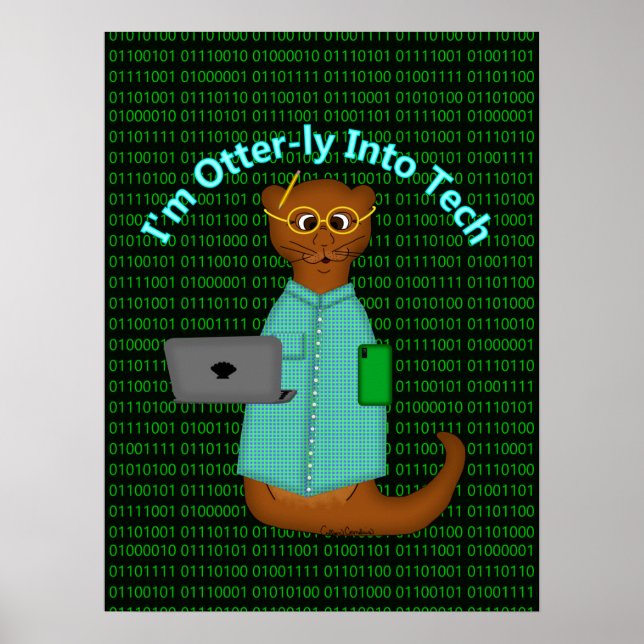 Poster Sou Otter-ly Into Tech (Frente)
