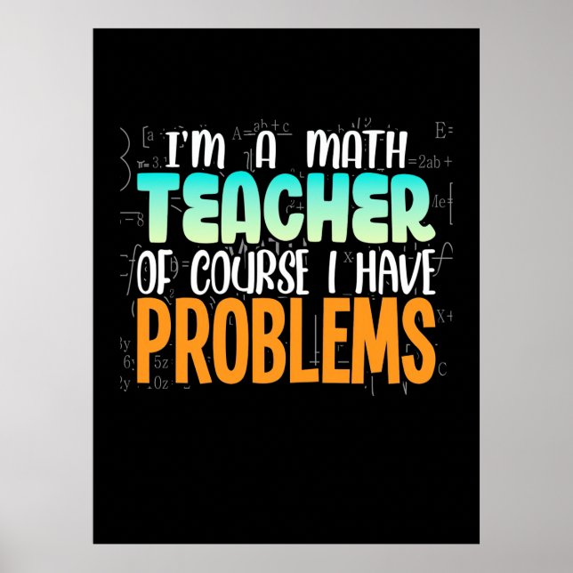 Poster Sou Professora De Matemática (Frente)