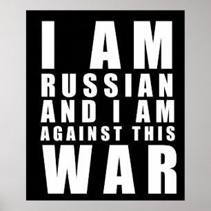 Poster sou russo contra esta guerra