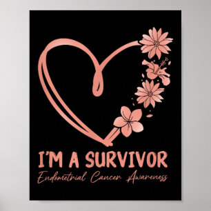 Poster Sou Sobrevivente. Consciência do Cancer Endometria