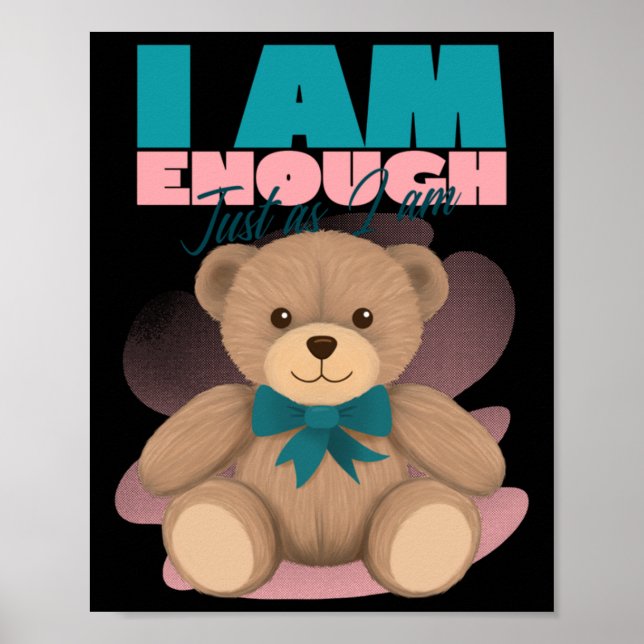 Poster Sou Suficiente, Tal Como Afirmo Vibes Positivas (Frente)
