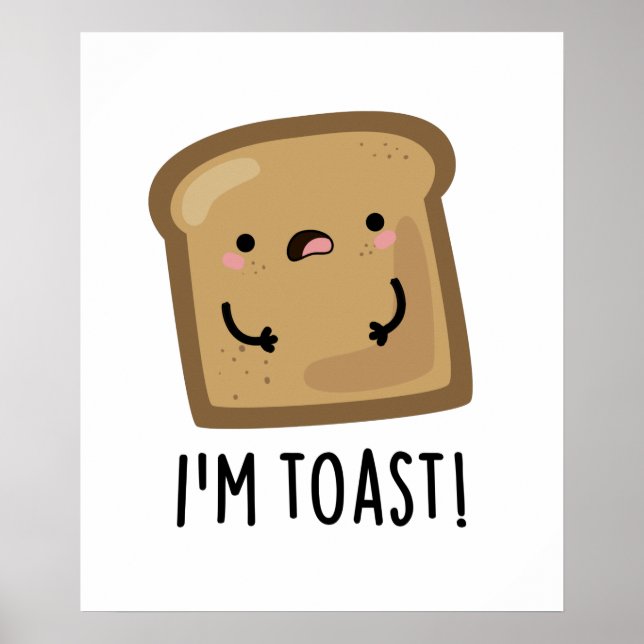 Poster Sou Toast Funny Bread Pun (Frente)