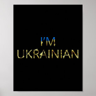 Poster Sou ucraniano - Camisa Ucrânia Girassol Retro Ucrâ