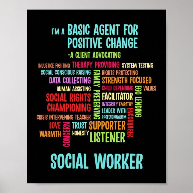 Poster Sou um agente básico para o assistente social, que (Frente)