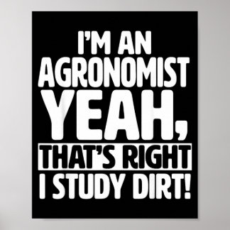 Poster Sou Um Agrônomo Eu Estudo Terra - Agronomia Divert