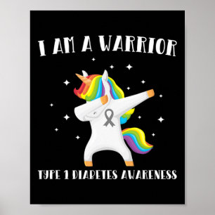 Poster Sou Um Guerreiro De Diabetes Tipo 1