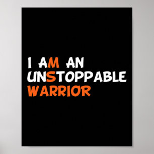Poster Sou Um Guerreiro Incessível Com Esclerose Múltipla