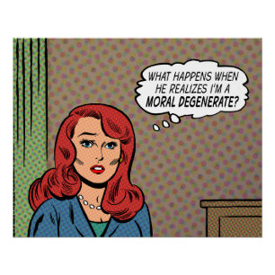 Pôster "Sou um Poster Moral Degenerado"