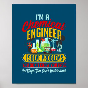 Poster Sou Um Presente De Engenharia Química Engraçado Pe