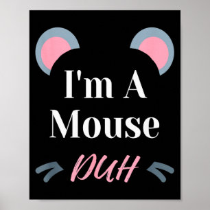 Poster Sou um rato, né, Fantasia de Halloween fácil e eng