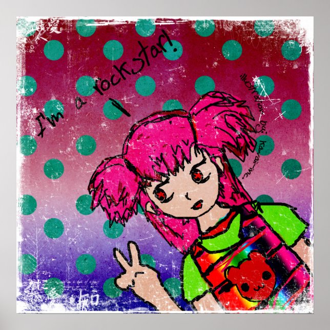 Pôster Sou um Rockstar (Frente)