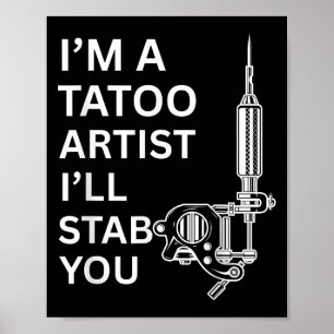 Poster Sou um Tatoo Artista Engraçado Presente