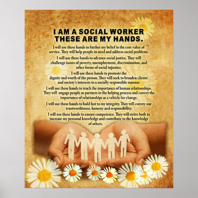 Poster Sou Um Trabalhador Social Inspirador E Motivaciona (Frente)