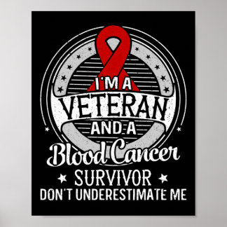 Poster Sou um Veterano e uma Consciência do Cancer Sanguí