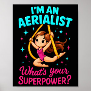 Poster Sou uma Aerialista Qual é sua Dançarina de Sedas A