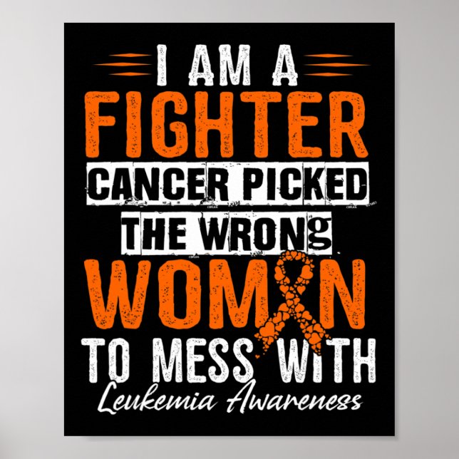 Poster Sou uma consciência de leucemia de combate 1 (Frente)