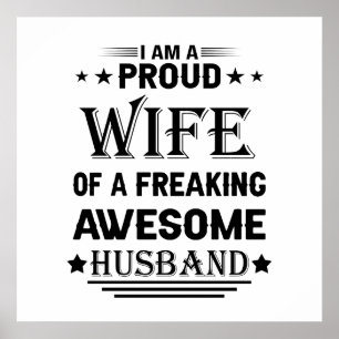 Poster Sou uma esposa orgulhosa de um marido incrível