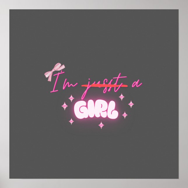 Poster "Sou uma garota" (Frente)