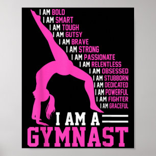 Poster Sou Uma Ginástica De Motivação De Gymnast
