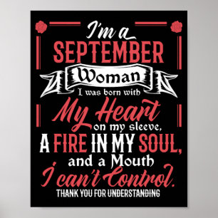 Poster Sou Uma Mulher De Setembro, Libra Virgo Aniversári
