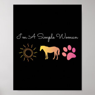 Poster Sou Uma Mulher Simples, Cavalo De Cavalo De Sol A