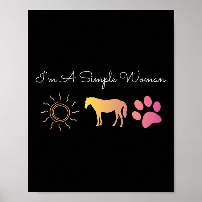 Poster Sou Uma Mulher Simples, Cavalo De Cavalo De Sol A  (Frente)