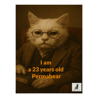 Pôster Sou uma Permabear de 23 anos. O mercado mais antig
