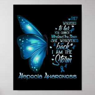 Poster Sou uma tempestade Alopecia Sensibilização Borbole