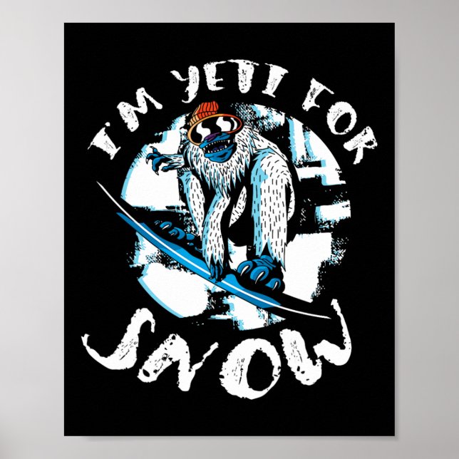Poster Sou Yeti para Sasquatch Snowboard S (Frente)