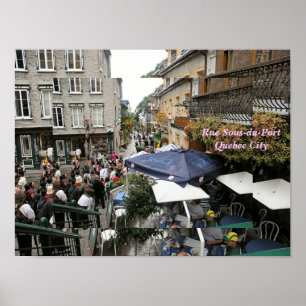 Poster Sous-du-Forte da rua - Cidade de Quebec