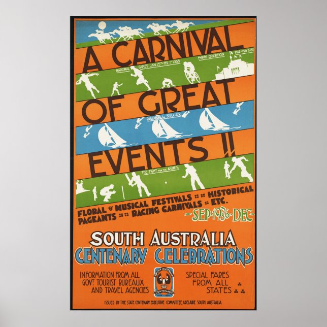 Poster South Australia centenary celebrations (Frente)
