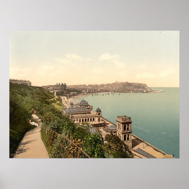 Pôster South Bay, Scarborough, Yorkshire, Inglaterra (Frente)