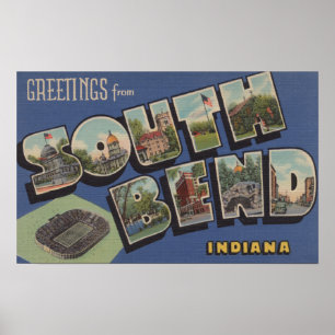 Pôster South Bend, Indiana - grandes cenas da letra