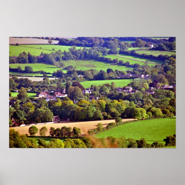 Poster South Downs Beacon Hill Hampshire Inglaterra (Frente)