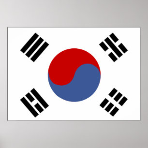 Pôster South Korea Flag