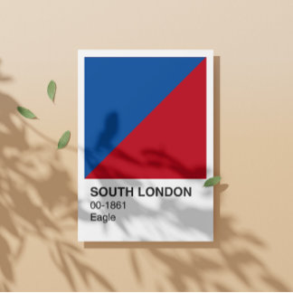 Pôster South London Eagle - fronteira branca