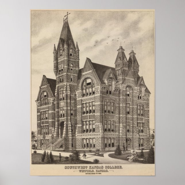 Pôster South West Kansas College, Winfield, Kansas (Frente)