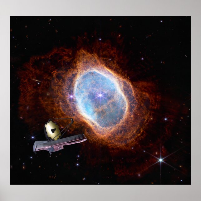 Poster Southern Ring Nebula Space James Webb Telescópio (Frente)